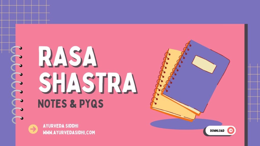 Rasa shastra notes pdf